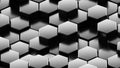 Abstract 3D geometric background, blak hexagons shapes, 3D honeycomb pattern