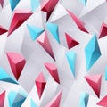 abstract 3d geometric background with pink and blue triangles Royalty Free Stock Photo