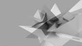 Abstract 3D Geometric Form on Grey Background, Modern Design Royalty Free Stock Photo