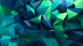 Abstract 3D geometric green and blue concept background Generative AI Royalty Free Stock Photo
