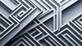 Abstract 3D Geometric Labyrinth Background Royalty Free Stock Photo