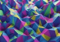 Abstract 3D geometric pattern featuring vibrant, multicolored Royalty Free Stock Photo