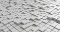 Abstract 3D Geometric Pattern of White Cubes with Varying Heights and Shadows image photo Royalty Free Stock Photo