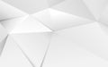 Abstract 3D geometric white polygon and triangles background