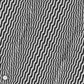 Abstract 3D geometrical background. Black and white grainy design. Pointillism pattern with optical illusion.