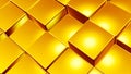 Abstract 3d golden business background made of metallic boxes Royalty Free Stock Photo