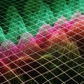 Abstract 3D graph with colorful wave patterns in pink green and brown hues Royalty Free Stock Photo