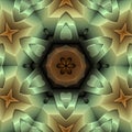 3d green brown hexagonal pattern