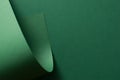Abstract 3d green curved paper background, copy space Royalty Free Stock Photo