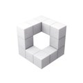 Abstract 3d grey cubes illustration Royalty Free Stock Photo