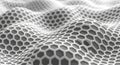 Abstract 3D Hexagonal Grid Surface with Wavy Texture in Monochrome image photo Royalty Free Stock Photo