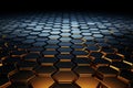 Abstract 3D honeycomb hexagons form a mesmerizing geometric background