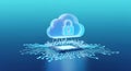 Secure Cloud Computing Infrastructure: Digital Data Protection and Connectivity for Business Technology. Royalty Free Stock Photo