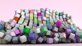 Abstract 3D Illustration of Colorful Cubes Royalty Free Stock Photo