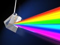 Prism with light spectrum Royalty Free Stock Photo