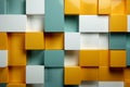 Abstract 3d ilustration of geometric shapes. Colorful cubes background Royalty Free Stock Photo
