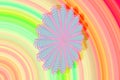 Abstract 3D image with a colorful background of colorful patterned fractal elements in the form of a Daisy flower modern stylish p