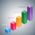 Abstract 3D Infographic Histogram