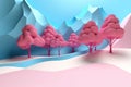 Abstract 3d landscape deep. Generate Ai