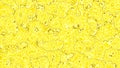 Abstract 3d liquid texture of yellow color, seamless loop. Design. Bright moving and transforming bubbles foam.
