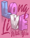 Abstract 3d love background