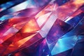 Abstract 3d luxury premium background, colorful crystal pieces golden accent, lighting effect Royalty Free Stock Photo