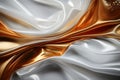 Abstract 3d luxury premium background, white with golden accents