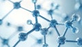 Abstract 3D molecular structure rendering. Complex atoms connect in intricate design. Innovative tech in digital art. Scientific