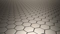 Abstract 3d objects pattern background cubes and hexagons, 3d Rendering