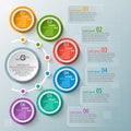 Abstract 3D Paper Infographics. Business template .Vector illustration