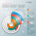 Abstract 3D Paper Infographics Royalty Free Stock Photo