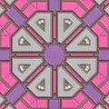 3d pink violet octagonal graphic
