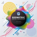 Abstract 3d plastic colorful circle geometric pattern design an