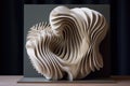 abstract 4d printed art piece changing shape