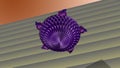 3d purple fractal object