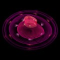 3d purple red fractal object