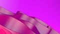 Abstract 3D render colorful pink red purple spline strips rows light and shadow curves flowing motion movement surface texture Royalty Free Stock Photo