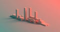 Abstract Isometric Block Structure Royalty Free Stock Photo