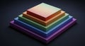 Abstract Gradient Steps: Colorful Layered Pyramid Structure Royalty Free Stock Photo