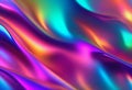 Abstract 3d render of light emitter glass with iridescent holographic
