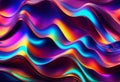 Abstract 3d render of light emitter glass with iridescent holographic