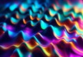 Abstract 3d render of light emitter glass with iridescent holographic