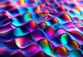 Abstract 3d render of light emitter glass with iridescent holographic