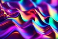 Abstract 3d render of light emitter glass with iridescent holographic