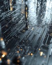 Futuristic Digital Technology Background Abstract Circuit. Royalty Free Stock Photo
