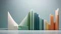 Abstract 3D Render: Mid-Year Business Review & Q3 Planning with Calendar and Graphs