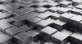 Abstract 3D Render of a Repeating Pattern of Metallic Cubes image photo Royalty Free Stock Photo