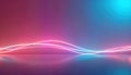 Abstract 3d render vibrant neon glow. Colorful wavy lines illuminate empty space. Futuristic design. Minimalist aesthetic.