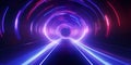 Abstract 3D Render Vortex Tunnel with Pulsating Lights, Vortex Tunnel, Dynamic Motion, Futuristic Design