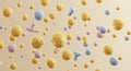 Abstract 3D Rendered Spheres and Shapes Floating in Soft Gradient Background Royalty Free Stock Photo